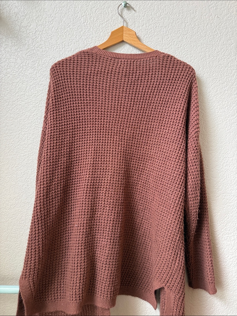 Maurices Knit Oversized Cardigan Rose Brown size Medium - Picture 7 of 7